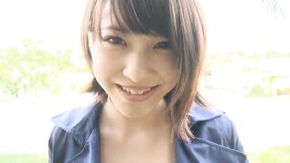 Asuka Kishi - Busty Woman in Black Lingerie Flaunts her Stunning Body at the Ruins - 2 image