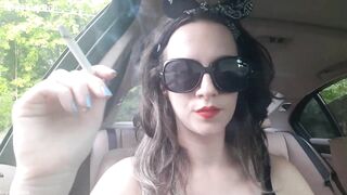 Sage Eldritch Red Lipstick Cigarette Smoking: Inhales & Exhales