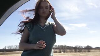 Schoolgirl gave a public blowjob in the car and asked to take her home - 2 image