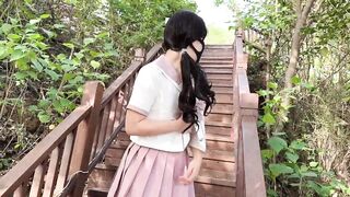 With money you can make a girl do anything, the outdoor sex challenge of a gold digger girl - 8 image