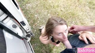 Fucking Beautiful Slut Rood Side In Public - 14 image