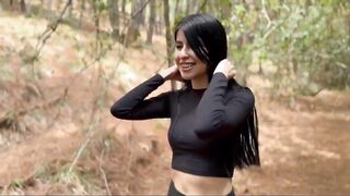 girl alone in the park with her stepbrother ends up getting fucked in the daylight OUTDOORS