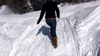 On Our Ski Vacation, I Strip and Pee in the Snow