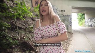 Public Agent hot babe with the CUTIEST ass fucks outdoors in a PUBLIC place - 4 image