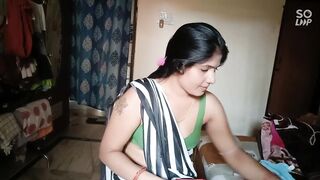 indian BANGLA desi BHABHI star sanjana calling her boyfriend to with huge when she is alone in home - 11 image