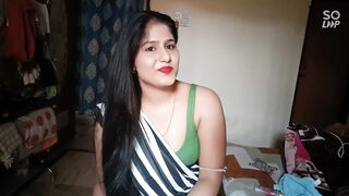 indian BANGLA desi BHABHI star sanjana calling her boyfriend to with huge when she is alone in home - 15 image