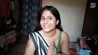 indian BANGLA desi BHABHI star sanjana calling her boyfriend to with huge when she is alone in home - 4 image
