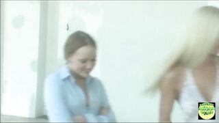 Smoking Hot Lesbian Blonde and Brunette Asian Have Passionate Outdoor Lesbian Sex - 2 image