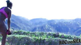 Amateur Black Girlfriend Fucks Outdoors !! - 2 image