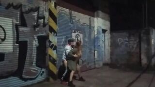 sex in public naked girl in the city likes voyeurs to watch her fuck - 14 image