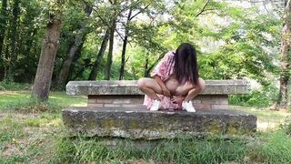 Masturbation in the park with dildo - 5 image
