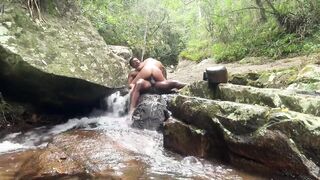 PERVERTED COUPLE CAUGHT FUCKING ON WATERFALL TRAIL - 10 image