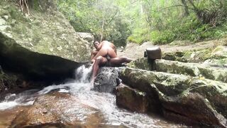 PERVERTED COUPLE CAUGHT FUCKING ON WATERFALL TRAIL - 14 image