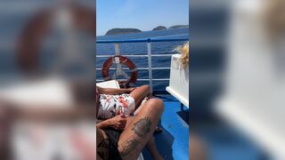 Risky on the deck of the ferry! We were almost caught - 1 image