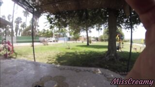 Real Flash - Naked in the public park I touch my stepfather's cock while strangers watch us - 7 image