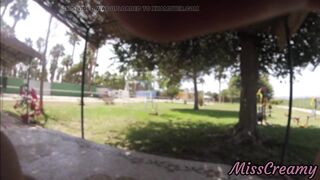 Real Flash - Naked in the public park I touch my stepfather's cock while strangers watch us - 9 image
