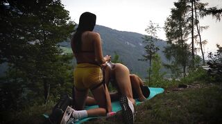 Anal Pleasure for Both Wife and Husband gets pegged with her strapon Outdoor Creampie Adventure - 15 image