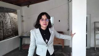 ENF Latina Teen reporter stripped