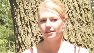 First-year students - student Isabella takes a dirty sunbath in the park - 14 image