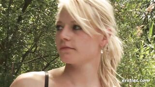 First-year students - student Isabella takes a dirty sunbath in the park - 4 image