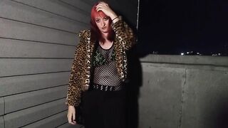 Goth girl photoshoot on rooftop - 11 image