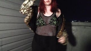 Goth girl photoshoot on rooftop - 14 image