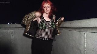 Goth girl photoshoot on rooftop - 9 image