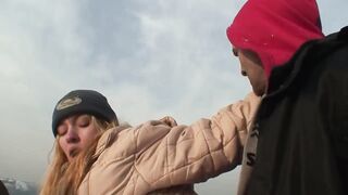 Blonde Bitch get fucked Outdoor - 9 image