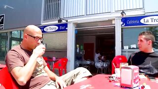 Sexy waitress got extra with huge cock and fucks outdoor - 2 image