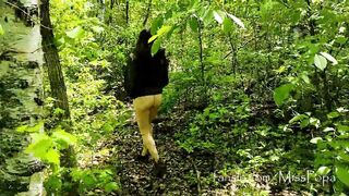 Walking with a bare ass through a spring forest. Leave comments with wishes, we will repeat it soon. - 5 image