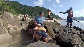 Passers-by were outraged, but she continued to suck and beg to fuck her ass - 1 image