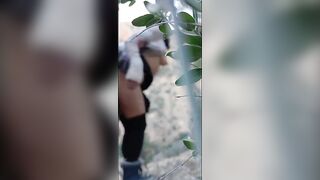 Hot slut gets cum and spanked. Outdoor creampie - 6 image