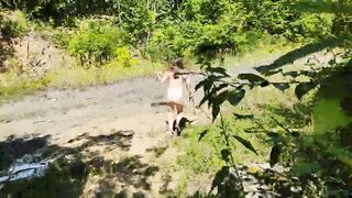 I went for a walk without panties, daring to undress and run naked. It was exhilarating and risky! - 2 image
