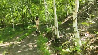 I went for a walk without panties, daring to undress and run naked. It was exhilarating and risky! - 3 image