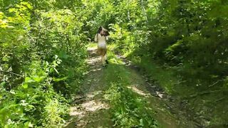 I went for a walk without panties, daring to undress and run naked. It was exhilarating and risky! - 4 image