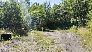 I went for a walk without panties, daring to undress and run naked. It was exhilarating and risky! - 9 image