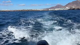 Risky public sex in hot stepmom on a boat - 1 image