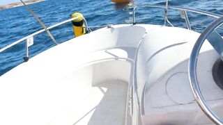 Risky public sex in hot stepmom on a boat - 2 image