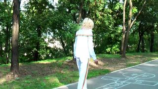 Jasmin Rouge - Outdoor blowjob - 1 image