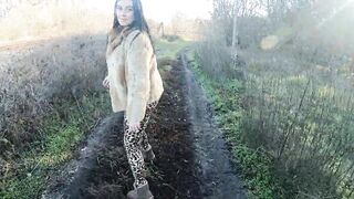 Cheating Wife Goes Fur-coat Shopping with Her Husband's Friend. She Will Suck His Cock Out-door 221 - 10 image