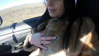 Cheating Wife Goes Fur-coat Shopping with Her Husband's Friend. She Will Suck His Cock Out-door 221 - 2 image
