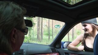 Holly Hunter and George having sex outside