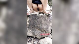 Wife pissing in public - 10 image