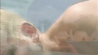 Blonde with short hair gets her pussy screwed outside in a empty pool - 4 image