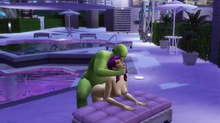 SIMS HORNY OGRE POUNDING PIXIE SLUT BY THE POOL LOOP