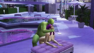 SIMS HORNY OGRE POUNDING PIXIE SLUT BY THE POOL LOOP - 10 image