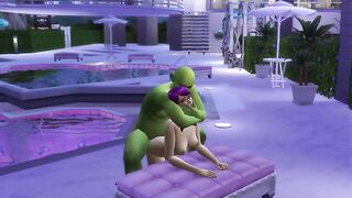 SIMS HORNY OGRE POUNDING PIXIE SLUT BY THE POOL LOOP