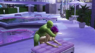 SIMS HORNY OGRE POUNDING PIXIE SLUT BY THE POOL LOOP