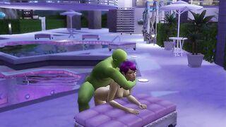 SIMS HORNY OGRE POUNDING PIXIE SLUT BY THE POOL LOOP