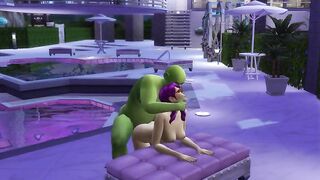 SIMS HORNY OGRE POUNDING PIXIE SLUT BY THE POOL LOOP